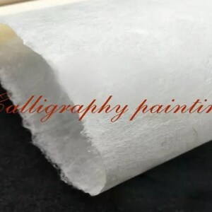 Dünnes strukturiertes Reispapier 10 Blatt - Naturfarbenes Kalligraphiepapier - handgeschöpftes Papier