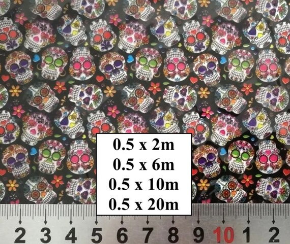 Hydrographic Water Transfer Film - Hydrographic dipping - Water Dipping Film - Hydro Dipping Print Colourful Sugar Skulls