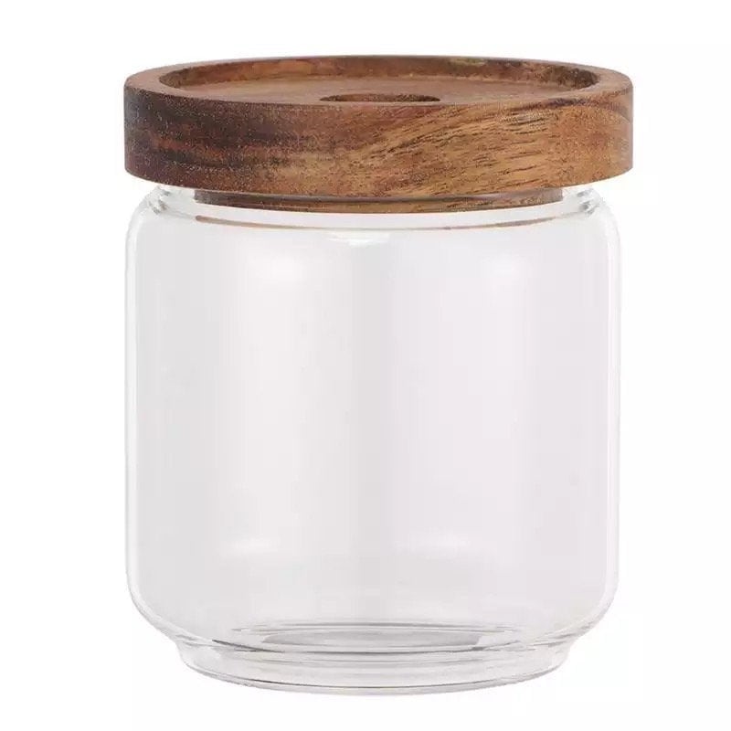Borosilicate Glass Candle Jar With Wood Lid Candle Making Supply Make Your  Own Candle Container 5 Sizes 