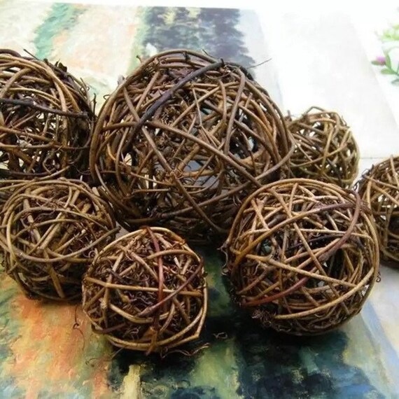 Natural Rattan Balls 3-20cm - DIY Christmas Decor - Flower Arrangement