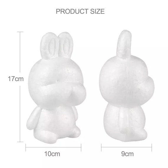 White Styrofoam Bunny - White Polystyrene Foam Shapes - DIY Home Decor