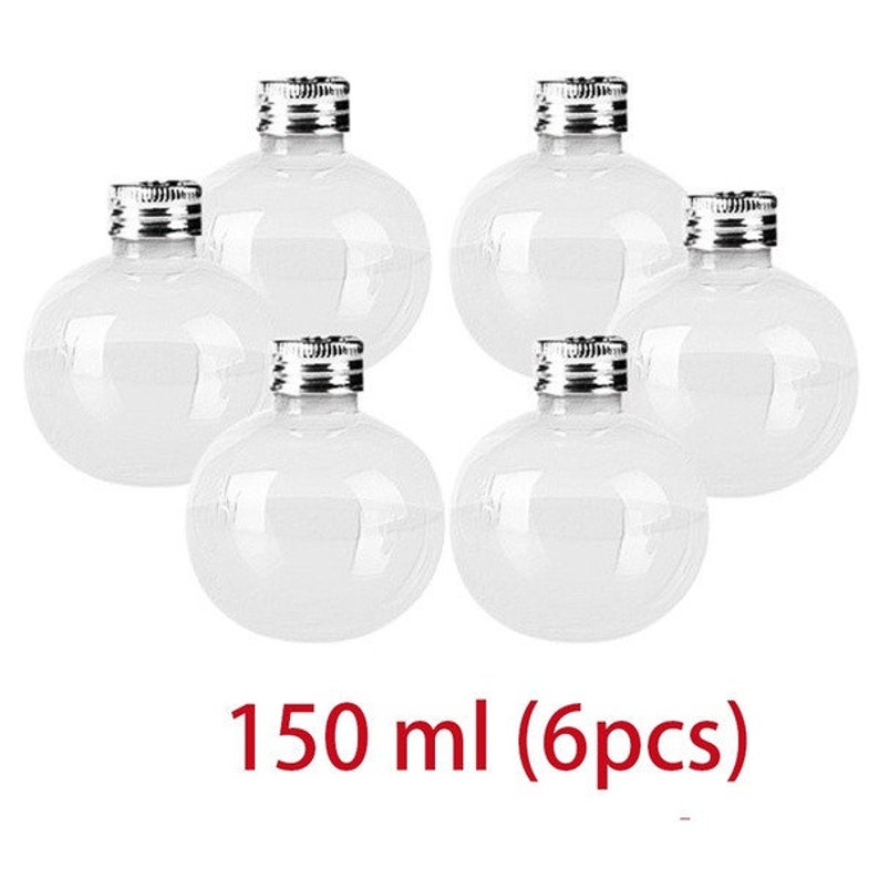 6 Pack Clear Fillable Hanging Balls 50 150 300ml Booze Etsy