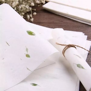 10er Pack Natürliches Blatt Kalligraphie Papier - Pressed Rice Paper