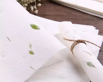 10er Pack Natürliches Blatt Kalligraphie Papier - Pressed Rice Paper