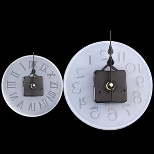 Kit d'horloge en résine à faire soi-même - Moule en silicone pour horloge - Ensemble de fabrication d'horloge - Moule pour pièces moulées en résine époxy