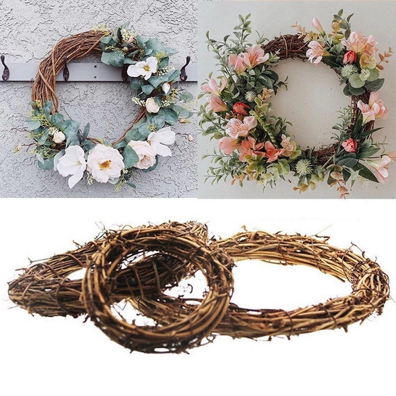 Natural Rattan Wreath Hoop - DIY Christmas Decor - Flower Arrangement