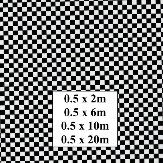 Hydrographic Water Transfer Film - Hydrographic dipping - Water Dipping Film - Hydro Dipping Print Black & White Checkers