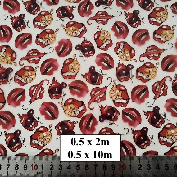 Hydrographic Water Transfer Film - Hydrographic dipping - Water Dipping Film - Hydro Dipping Print Lips