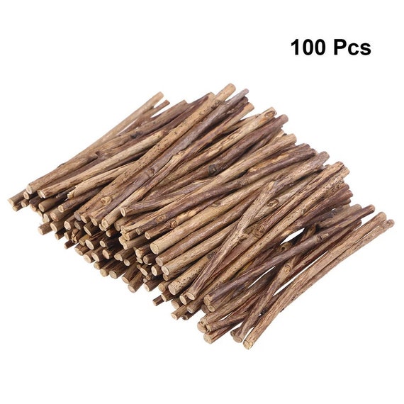 Juego de 100 palos de madera (30 cm de largo, 10 mm de diámetro