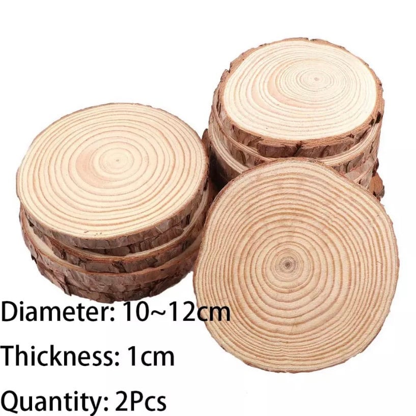 Natural Pine Wood Slices with Bark 10 Inch Wood Slices - China DIY