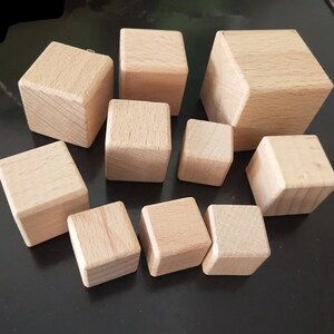 Holzwürfel - Unfertige leere Holzwürfel - Machen Sie Ihren eigenen Würfel