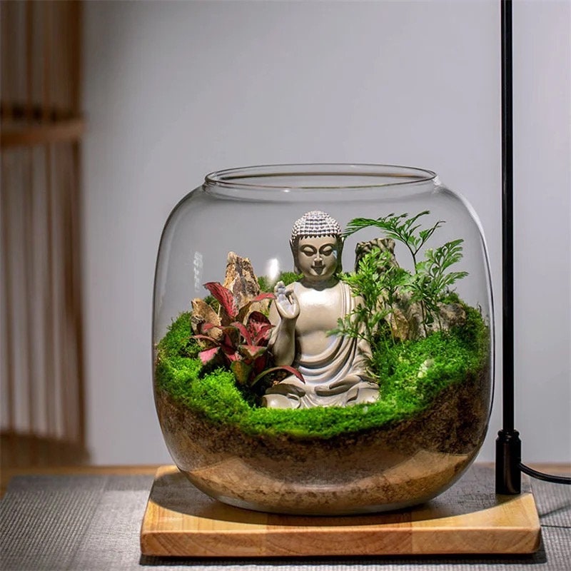 Glass Terrarium Indoor Glass Planter Bonsai Terrarium Fish Bowl