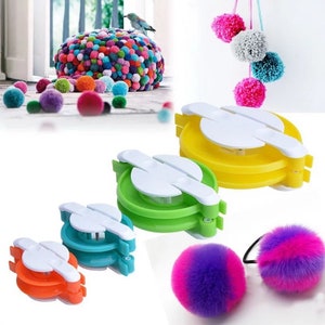 Set von 4 Pom Pom Maker DIY Pompom Werkzeuge Bild 5