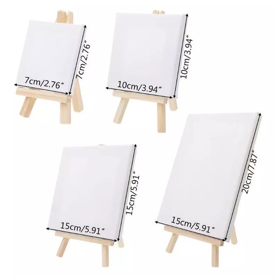 Blank Stretched Mini Canvases - Canvas Frame on Easel - Gift Making - Kids Craft