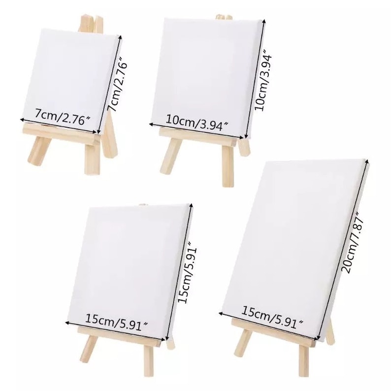 Blank Stretched Mini Canvases Canvas Frame on Easel Gift Etsy
