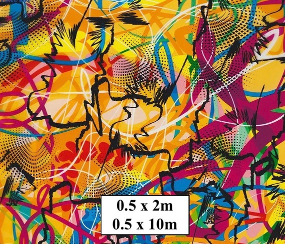 Hydrographic Water Transfer Film - Hydrographic dipping - Water Dipping Film - Hydro Dipping Print Colourful Art