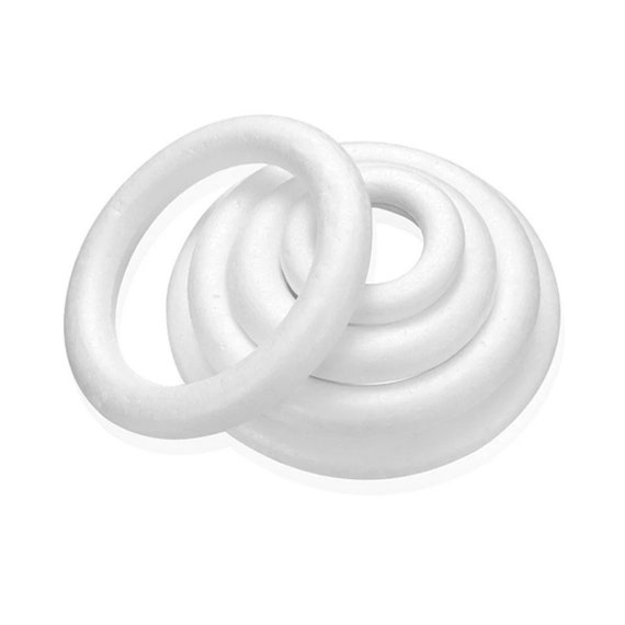White Styrofoam Wreath Hoop - DIY Christmas Decor - Flower Arrangement