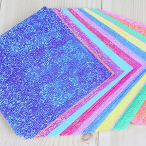 50 Stück glänzendes mehrfarbiges Kraftpapier - Farbe Origami Papier - DIY Scrapbooking, Kartenherstellung, Geschenk