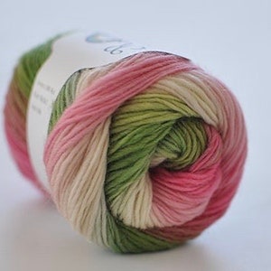 100% Merinowolle Regenbogen Garn - 50g, 180m, superweiches Strickgarn - Farbe 10