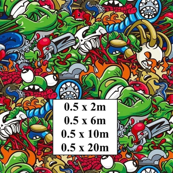 Hydrographic Water Transfer Film - Hydrographic dipping - Water Dipping Film - Hydro Dipping Print Blob Monsters