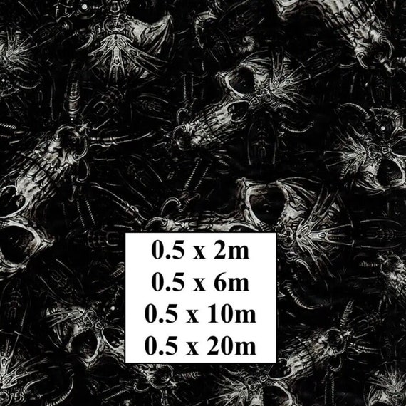 Hydrographic Water Transfer Film - Hydrographic dipping - Water Dipping Film - Hydro Dipping Print Dark Skulls
