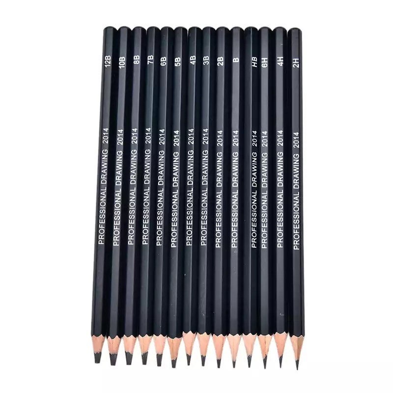 14 pcs/set Professional Sketch Drawing Pencil Set HB 2B 6H 4H 2H 3B 4B 5B  6B 10B 12B 1B Painting Pencils Stationery Supplies - Price history & Review