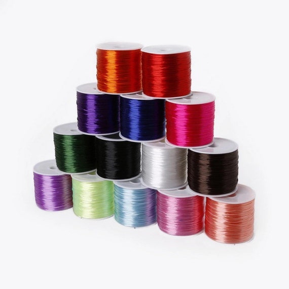 0.7mm Coloured Stretchy Crystal String -60m length - Jewellery Cord