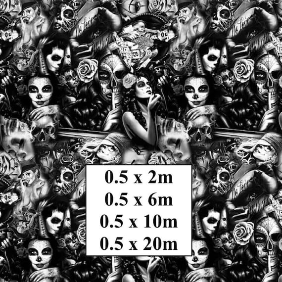 Hydrographic Water Transfer Film - Hydrographic dipping - Water Dipping Film - Hydro Dipping Print Dead Girl