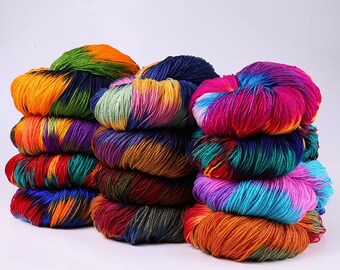 250g Bright Section Dyed Acrylic Yarn - 4 Strand Knitting Yarn - Crochet Yarn 17 Colours