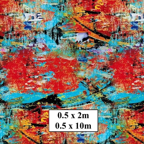 Hydrographic Water Transfer Film - Hydrographic dipping - Water Dipping Film - Hydro Dipping Print Colourful Abstract