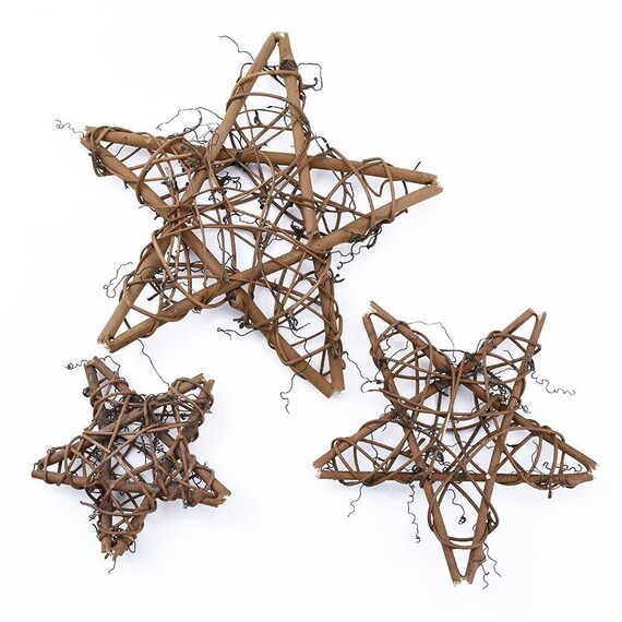 Natural Rattan Star - DIY Christmas Decor - Flower Arrangement