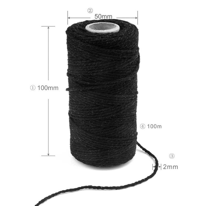 2mm Macrame Cord 100m, Coloured Cotton Craft String, 36 Colours, Soft Twisted Cord for Wall Hangings, Plant Hangers, Jewellery & Crafts image 2