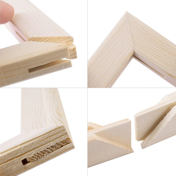 Natural Wood Frame For Canvas Painting Picture Stretcher Strip Diy