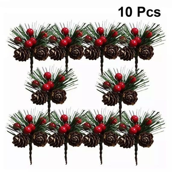 10 Pack Artificial Pine Branches - Christmas Decor - DIY Wreath Making - Flower Arrangement