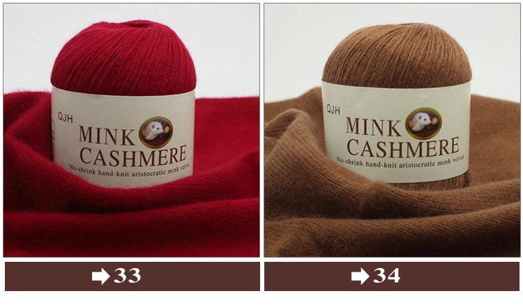 Yarn mink cashmere (50g+20g) long plush yarn down mink yarn fluff mink yarn  fuzz