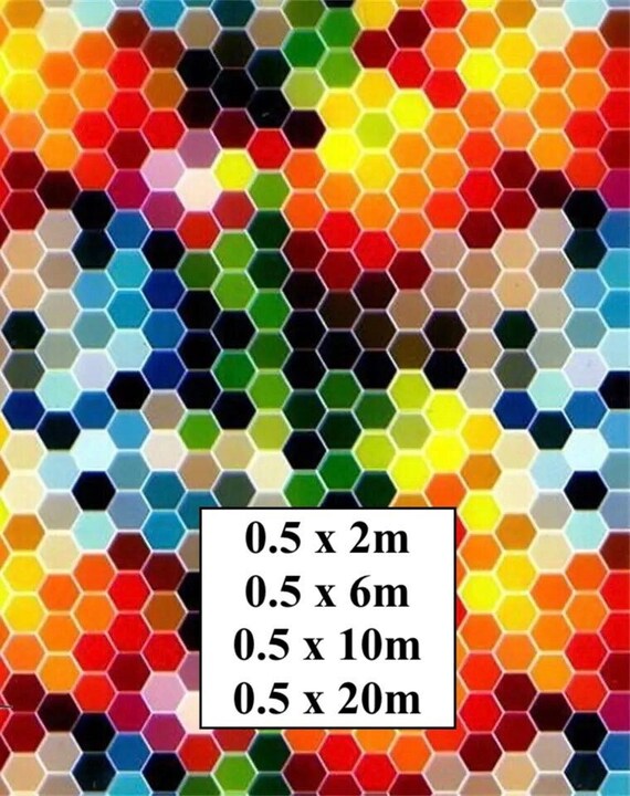 Hydrographic Water Transfer Film - Hydrographic dipping - Water Dipping Film - Hydro Dipping Print Colourful Hexagons