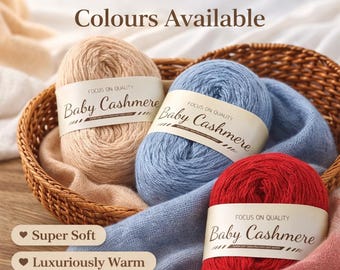 Long Plush Mink Cashmere Yarn: Super Soft Knitting Crochet Yarn