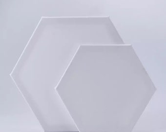 Lienzo hexagonal sobre marco - En blanco y estirado - 2 tamaños - Suministro de pintura para artistas