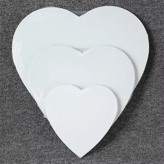 Heart Canvas on Frame Blank and Stretched 2 Sizes Artist Painting Supply 