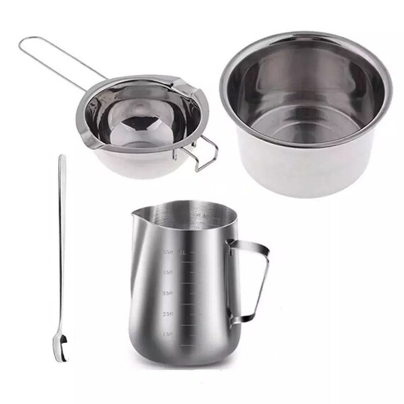 Candle Wax Melting Set - Stainless Steel Candle Making Set - 4 Pieces