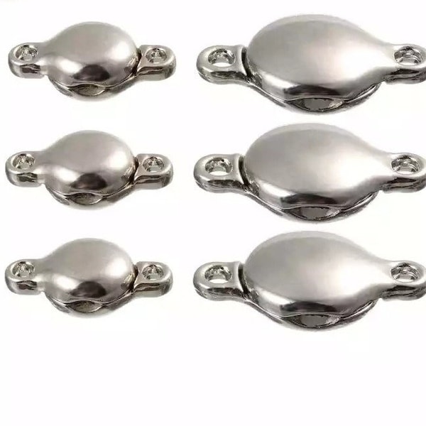 Strong Magnetic Clasps - 10 Pack Jewellery Findings - Silver or Bronze