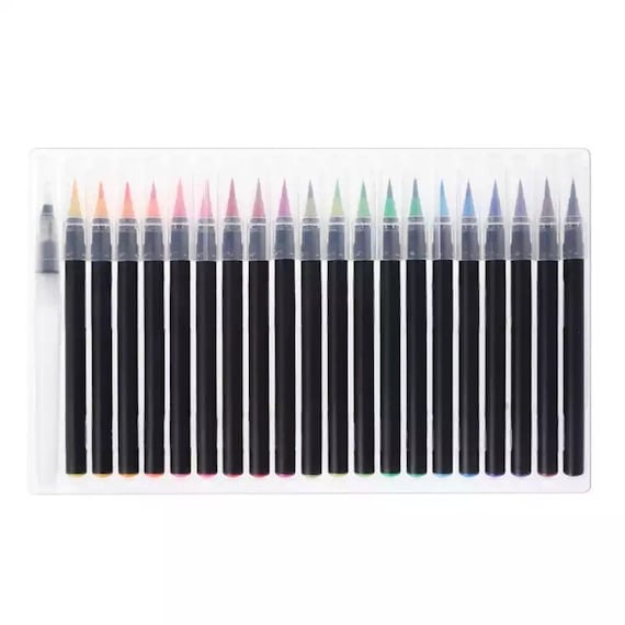 20 Pieces Manga Colouring Brush Pen Set - Watercolour Pens - Calligraphy Brushes