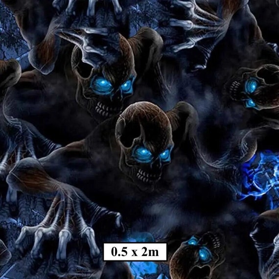 Hydrographic Water Transfer Film - Hydrographic dipping - Water Dipping Film - Hydro Dipping Print Blue Demon