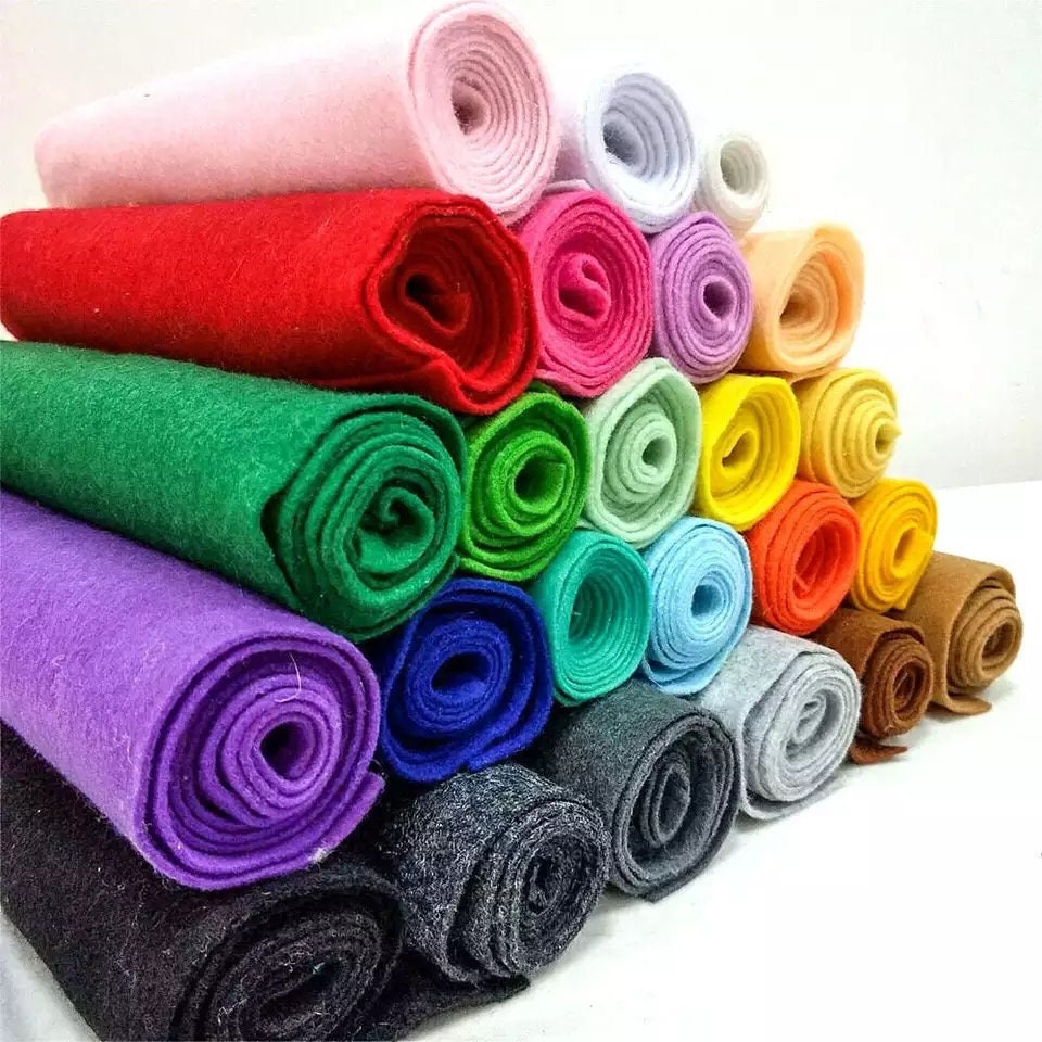20x90cm Felt Fabric Material Soft Craft Felt 20 Colours Soft Polyester Fabric Roll 1.4mm Thick Etsy