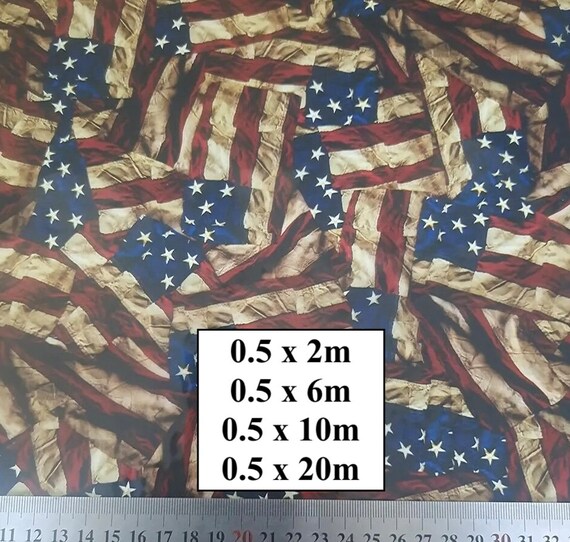 Hydrographic Water Transfer Film - Hydrographic dipping - Water Dipping Film - Hydro Dipping Print Dirty American Flags