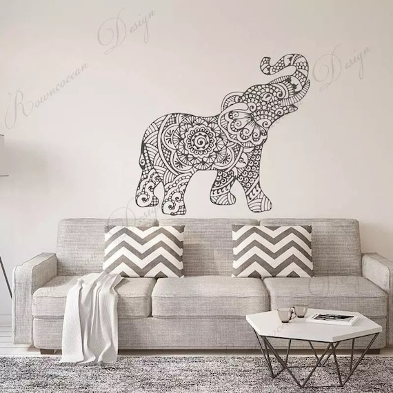 Elephant Wall Decal – Vinyl Wall Sticker – Removable Wall Art for Home decor