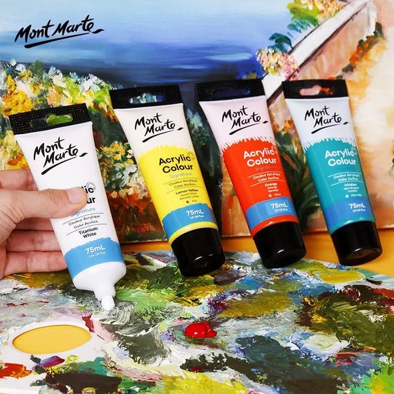 75ml Premium Acrylic Paint - 24 Colours - Artist Supplies