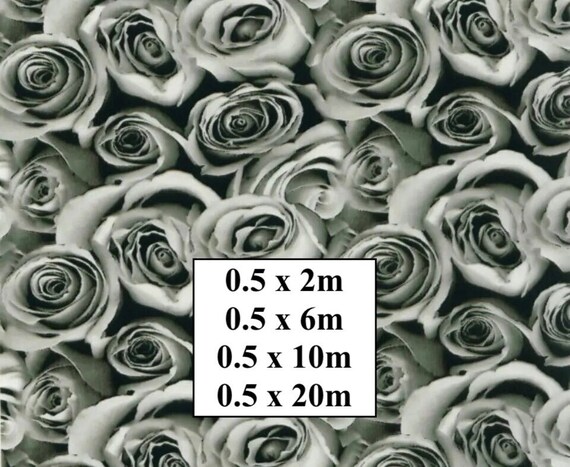 Hydrographic Water Transfer Film - Hydrographic dipping - Water Dipping Film - Hydro Dipping Print Black & White Roses