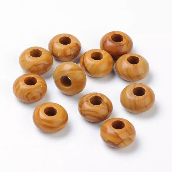 Large Hole Stone Beads, Tube, about 9x9mm, Hole Size about 3mm, Priced  10PCS/PKG