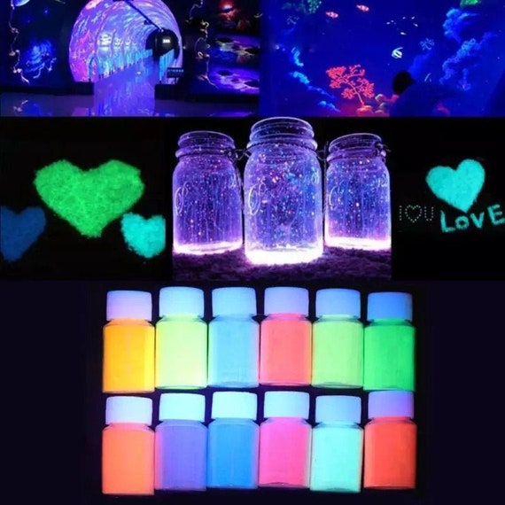Glow In The Dark Pigments For Epoxy Resin - Fluorescent Resin Pigments - 20g - 12 Colours - Epoxy craft